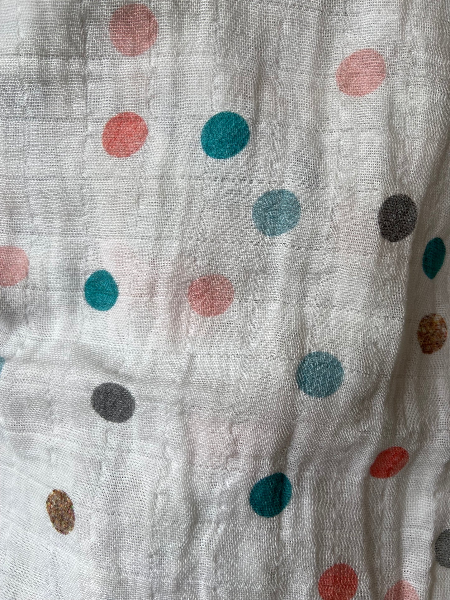 Peach Print Snap Shawl