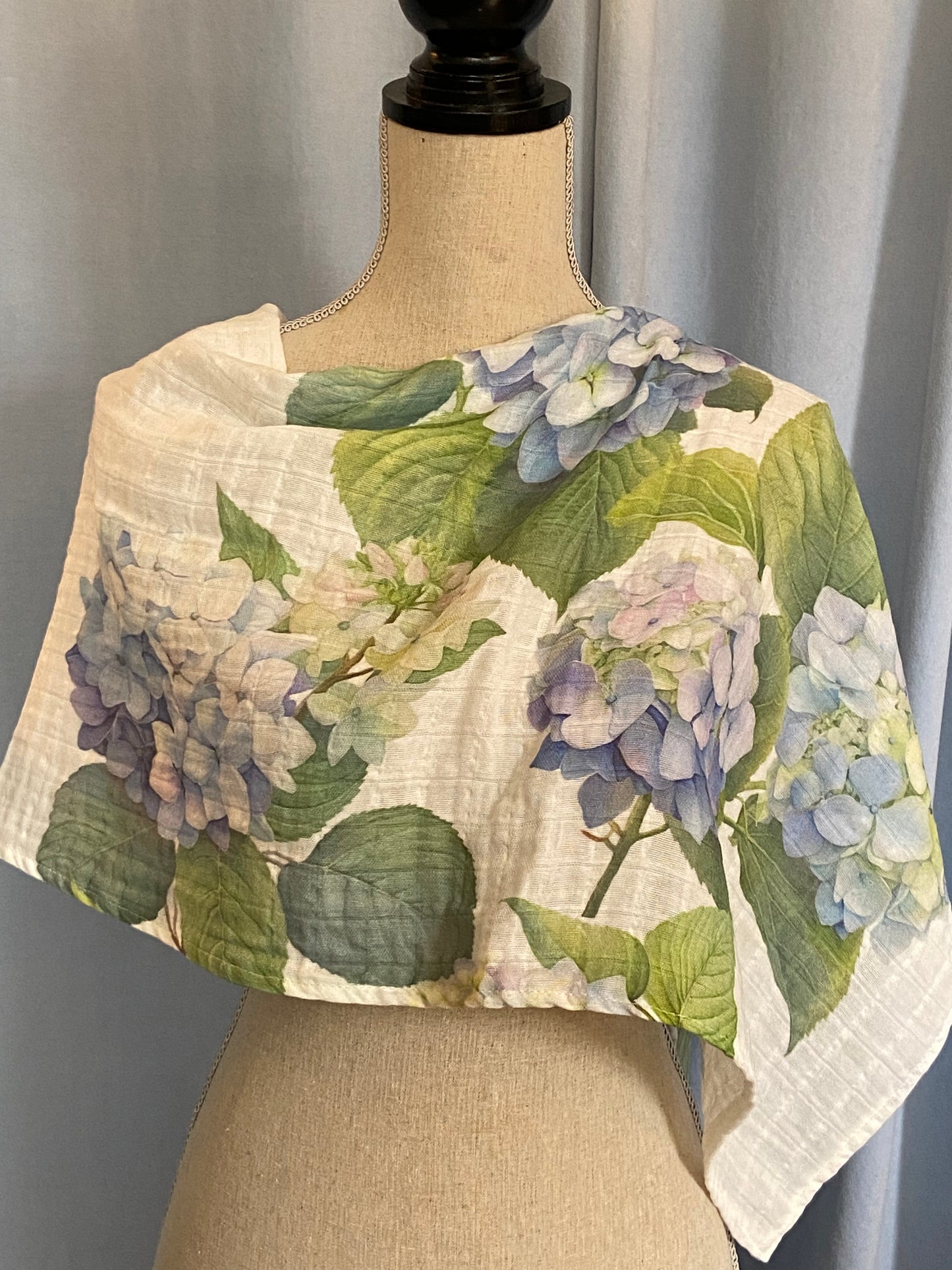 Light Blue Hydrangea Shawl