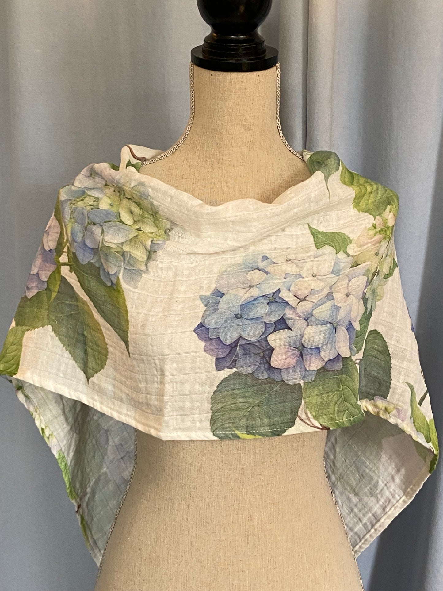 Light Blue Hydrangea Shawl