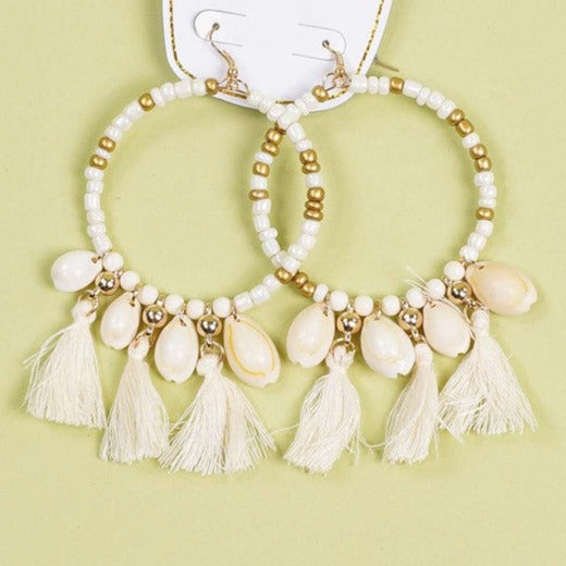 Boho Shell Hoops