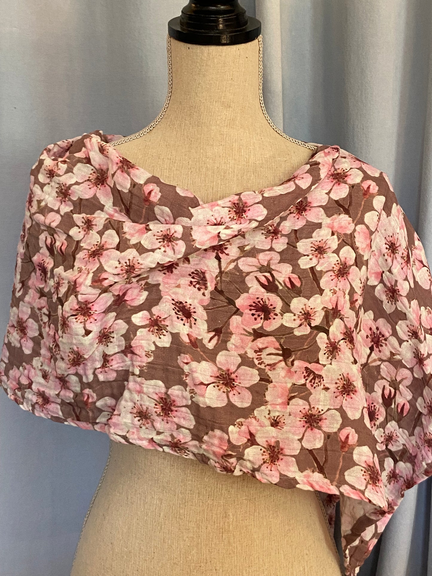 Pink Cherry Blossom Shawl