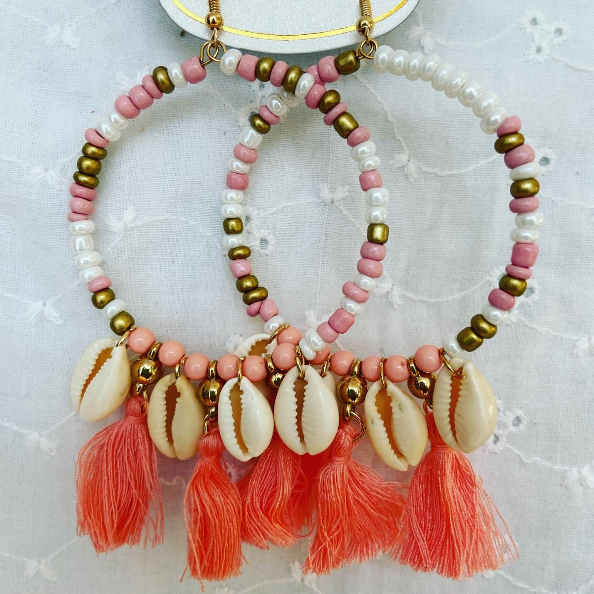 Boho Shell Hoops