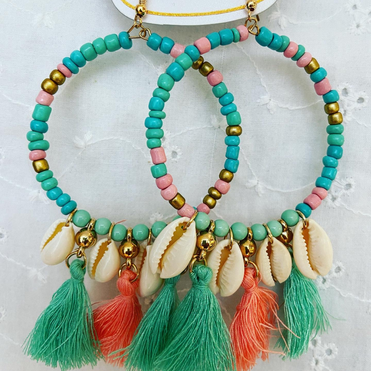Boho Shell Hoops