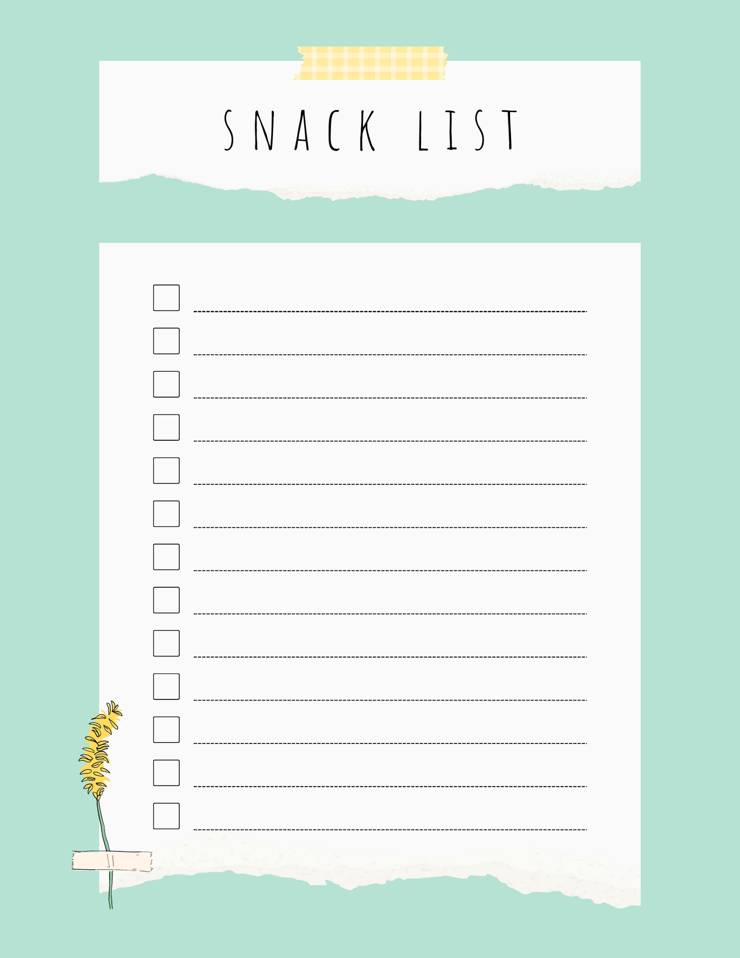Gluten Free Snack List
