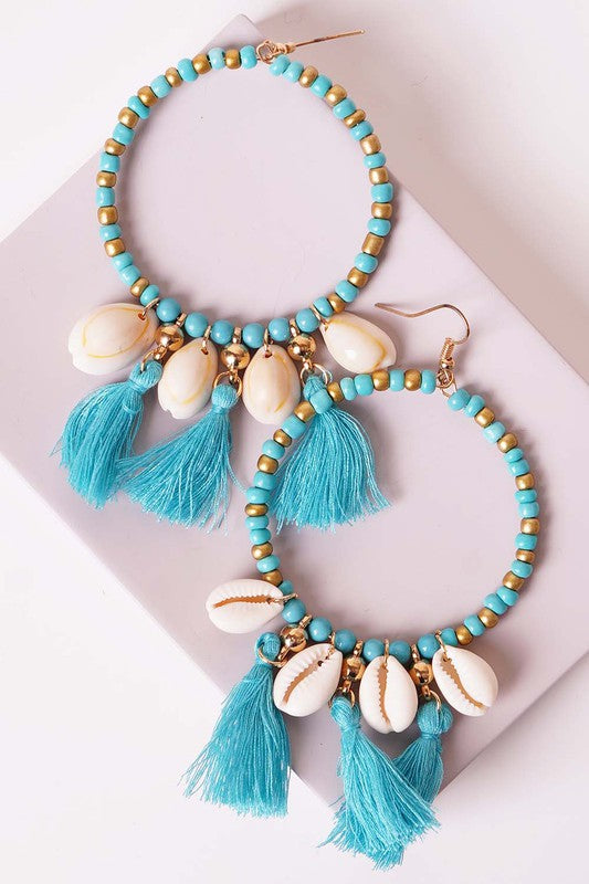 Boho Shell Hoops