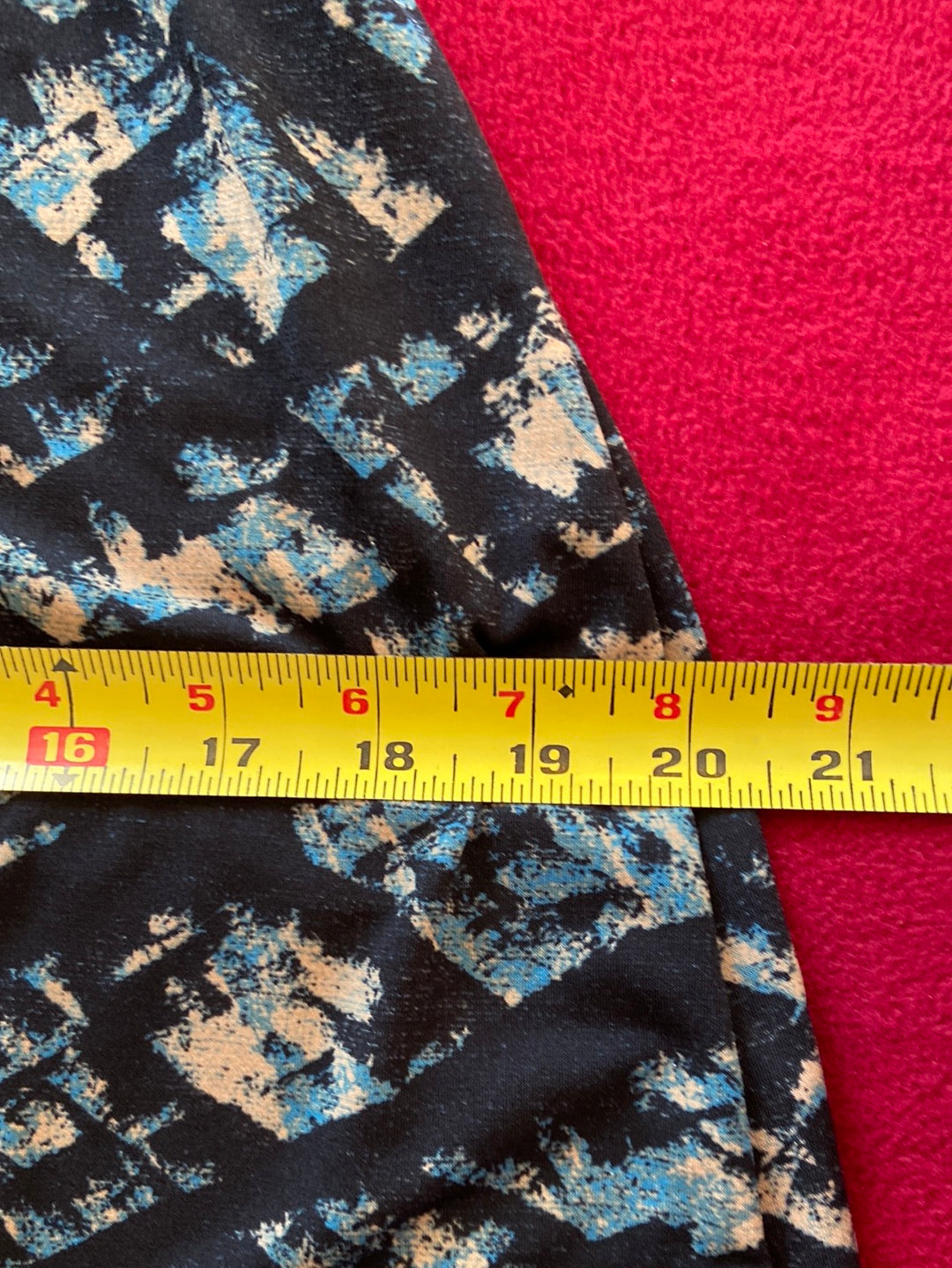 PRETTY PRINT Attention Black and Blue Dress Size S