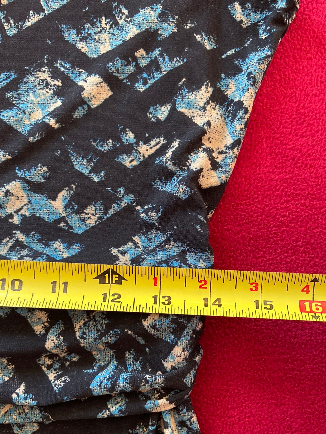 PRETTY PRINT Attention Black and Blue Dress Size S
