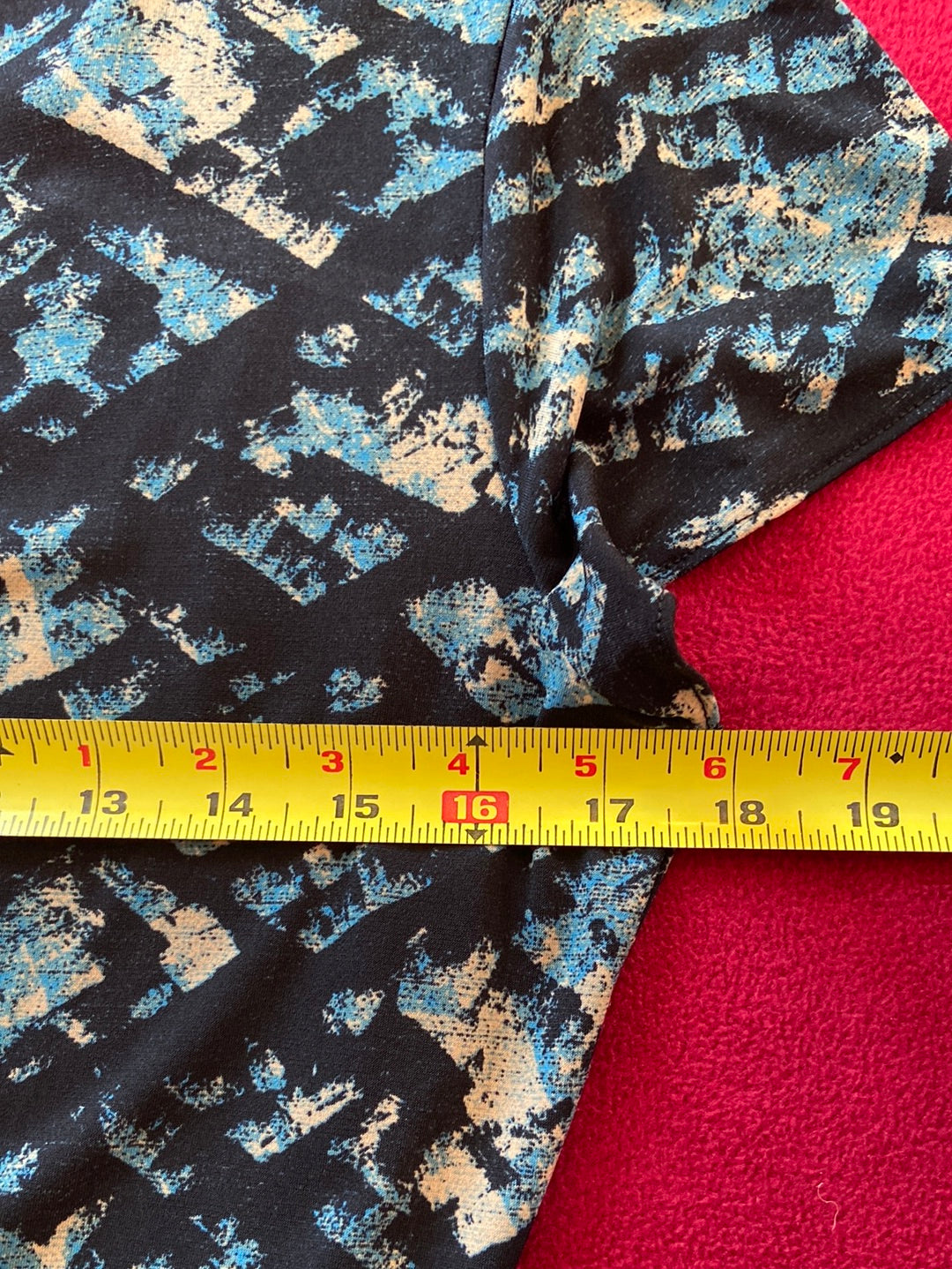 PRETTY PRINT Attention Black and Blue Dress Size S