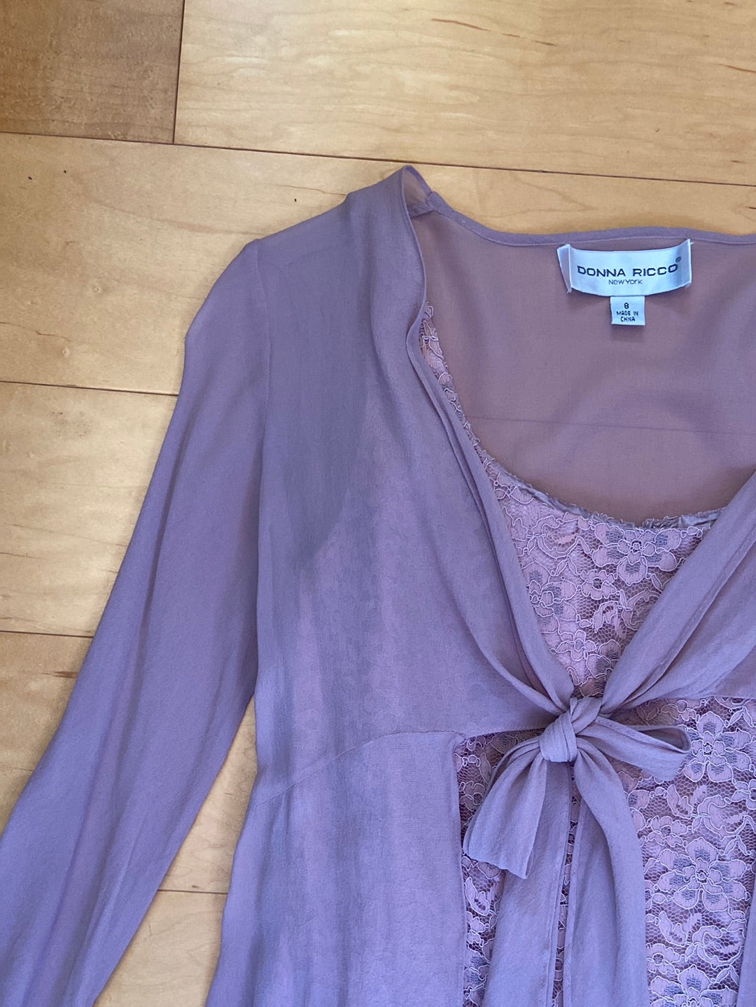 ROSE LACE Donna Ricco Size 8