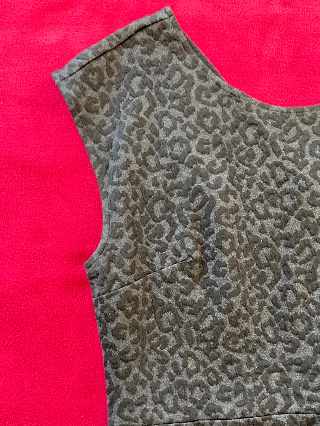 ANIMAL PRINT Loft Gray Print Dress Size 14