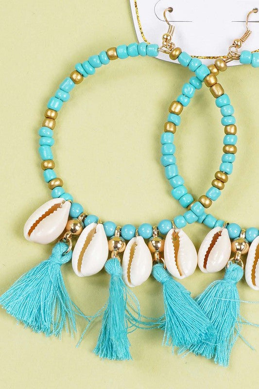 Boho Shell Hoops