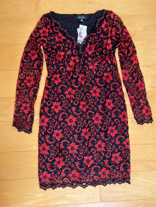 RED LACE Karen Kane Size M