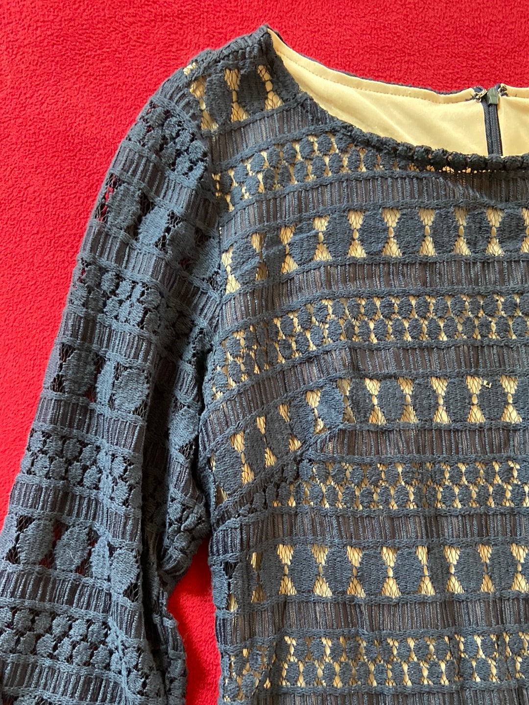 SWEET SHIFT Sharagano Navy Blue Dress Size 10